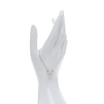GUCCI Sterling Silver Trademark Heart Bracelet