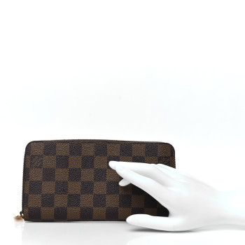 LOUIS VUITTON Damier Ebene Zippy Wallet Rose Ballerine