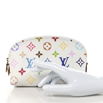 LOUIS VUITTON LV x TM Monogram Multicolor Cosmetic Pouch PM White