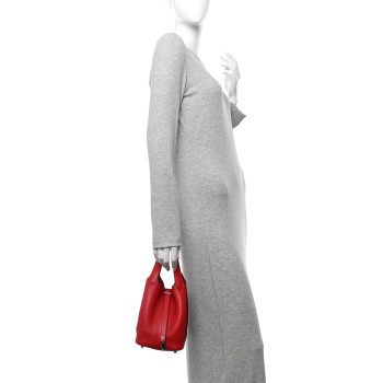 HERMES Taurillon Clemence Picotin Lock 18 PM Rouge Casaque