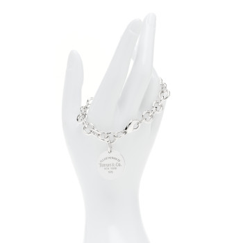 TIFFANY Sterling Silver Return to Tiffany Round Tag Charm Bracelet