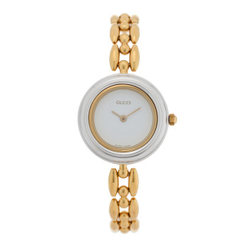 GUCCI Stainless Steel 26mm Rice Link Interchangeable Bezel Quartz Watch