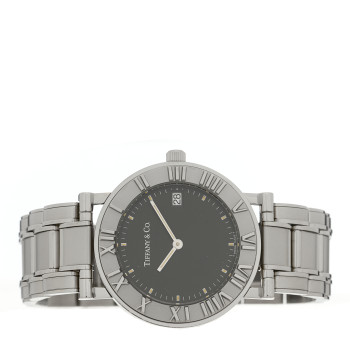 TIFFANY Stainless Steel 33mm Atlas Quartz Watch Black