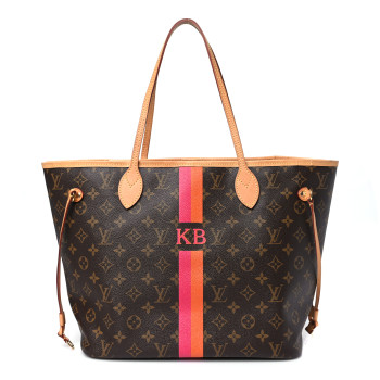 LOUIS VUITTON Monogram My LV Heritage Neverfull MM  Fuchsia Orange