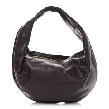 KHAITE Calfskin Medium Olivia Hobo Burgundy