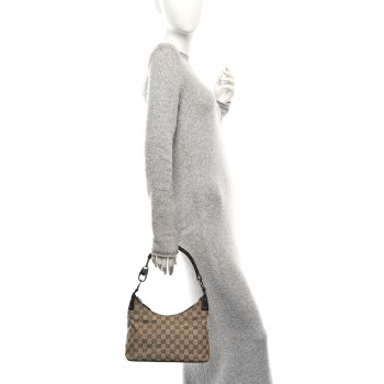 GUCCI Monogram Classic Ring Hobo Brown