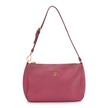 PRADA Vitello Daino Pochette Bag Peonia