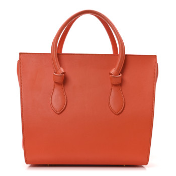 CELINE Calfskin Mini Tie Knot Tote Orange