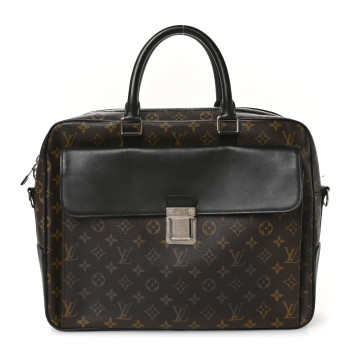 LOUIS VUITTON Monogram Macassar Soft Briefcase
