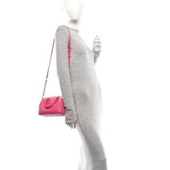 LOUIS VUITTON Calfskin Nanogram Embossed Speedy Bandouliere 20 Rose