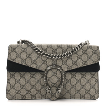 GUCCI GG Supreme Monogram Small Dionysus Shoulder Bag Black