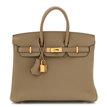 HERMES Togo Birkin 25 Beige Marfa