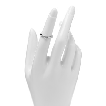 TIFFANY Platinum Diamond .24ct Harmony Solitaire Engagement Ring 48 4.5