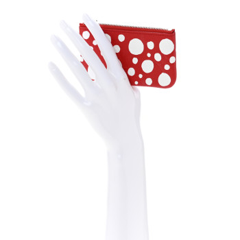 LOUIS VUITTON LV X YK Empreinte Infinity Dots Key Pouch Red White