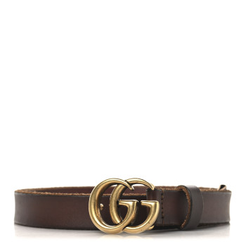 GUCCI Faded Calfskin Double G 20mm Belt 70 28 Cuir