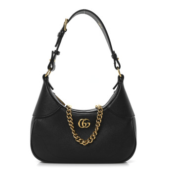 GUCCI Goatskin Small Aphrodite Shoulder Bag Black