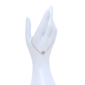 CHRISTIAN DIOR 18K White Gold Pave Diamond Rose Des Vents Bracelet
