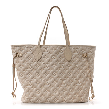 LOUIS VUITTON Empreinte Monogram Summer Stardust Neverfull MM Beige Clair