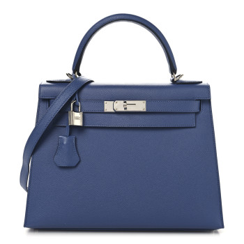HERMES Epsom Kelly Sellier 28 Bleu Brighton