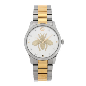 GUCCI Stainless Steel 38mm G-Timeless Two Tone Bee Quartz Watch