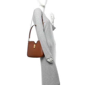 CELINE Smooth Calfskin Small Camille 16 Soft Bag Tan