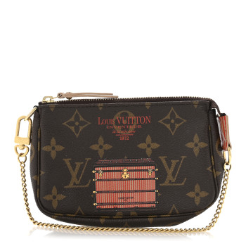 LOUIS VUITTON Monogram Trunks and Locks Mini Pochette Accessories