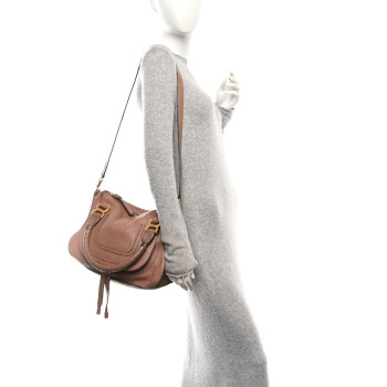 CHLOE Calfskin Medium Marcie Satchel  Anemone Pink