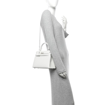 HERMES Epsom Kelly Sellier 25 New White