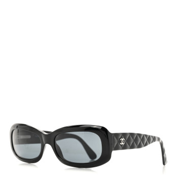 CHANEL Acetate Quilted Sunglasses 5094 Black