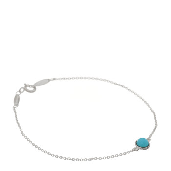 TIFFANY Sterling Silver Turquoise Elsa Peretti Color By The Yard Bracelet