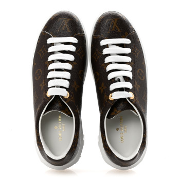 LOUIS VUITTON Monogram Time Out Sneakers 38.5