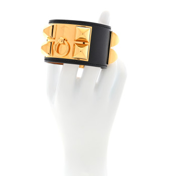 HERMES Box Collier de Chien CDC Bracelet T2 Black