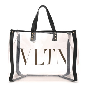 VALENTINO GARAVANI Plexy VLTN Shopping Bag Transparent