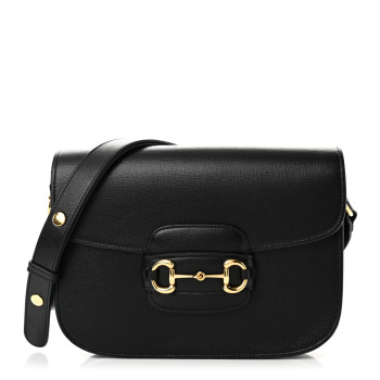 GUCCI Azalea Calfskin Horsebit 1955 Shoulder Bag Black