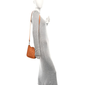 HERMES Taurillon Clemence Evelyne TPM Abricot