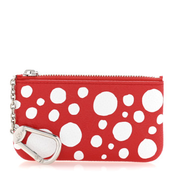 LOUIS VUITTON LV X YK Empreinte Infinity Dots Key Pouch Red White