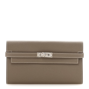 HERMES Epsom Kelly Longue Wallet Etoupe