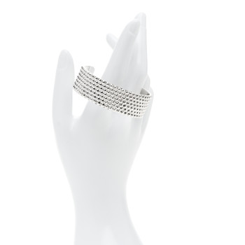 TIFFANY Sterling Silver Diamond Point Wide Cuff Bracelet