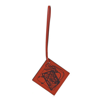 HERMES Swift Please Check in Carre Nano Bag Charm Terre Battue