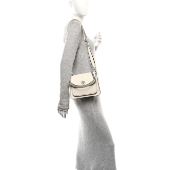 MARC JACOBS Calfskin Small Turn Lock Satchel Marshmallow