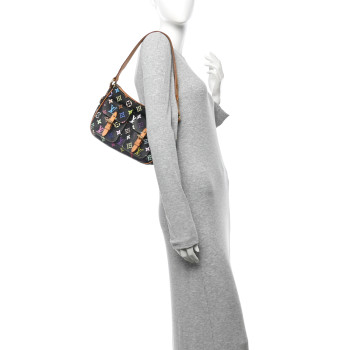 LOUIS VUITTON Monogram Multicolor Lodge PM Black