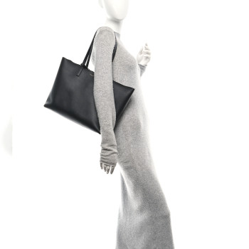 SAINT LAURENT Calfskin Large Shopping Tote Black