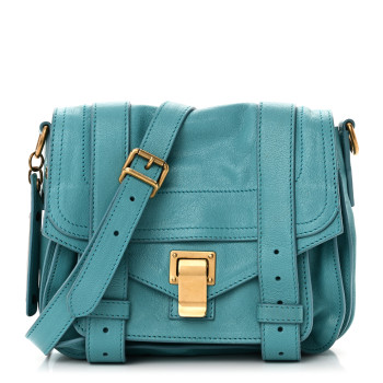 PROENZA SCHOULER Lambskin PS1 Mini Pouch Messenger Bag Lagoon