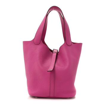 HERMES Taurillon Clemence Picotin Lock 22 MM Magnolia