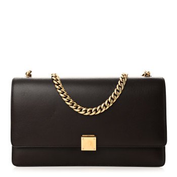 CELINE Smooth Calfskin Medium Case Chain Flap Burgundy