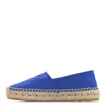 PRADA Canvas Logo Espadrilles 35 Azzurro