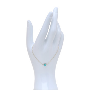 TIFFANY Sterling Silver Turquoise Elsa Peretti Color By The Yard Bracelet