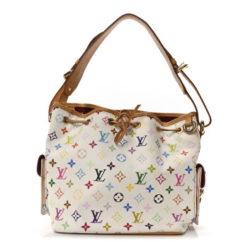 LOUIS VUITTON Monogram Multicolor Petit Noe White