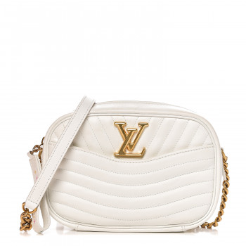 LOUIS VUITTON Calfskin New Wave Camera Bag White