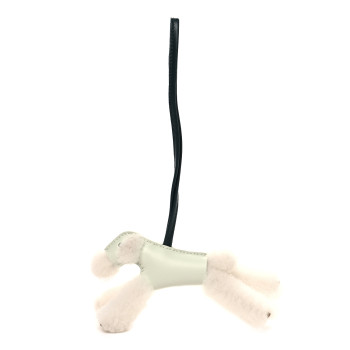 HERMES Milo Lambskin Shearling Budy Charm Vert Fizz